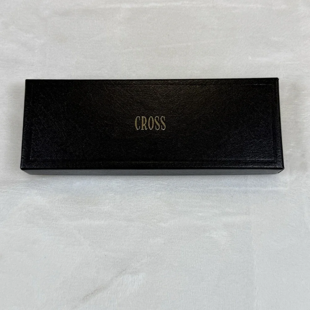 Cross Black Gold Ballpoint Pen w/ Box Engraved Elizabeth R Smith USA